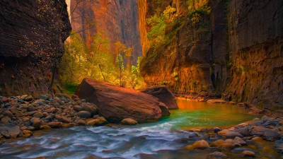 The Virgin River in Zion National Park Utah 20161119